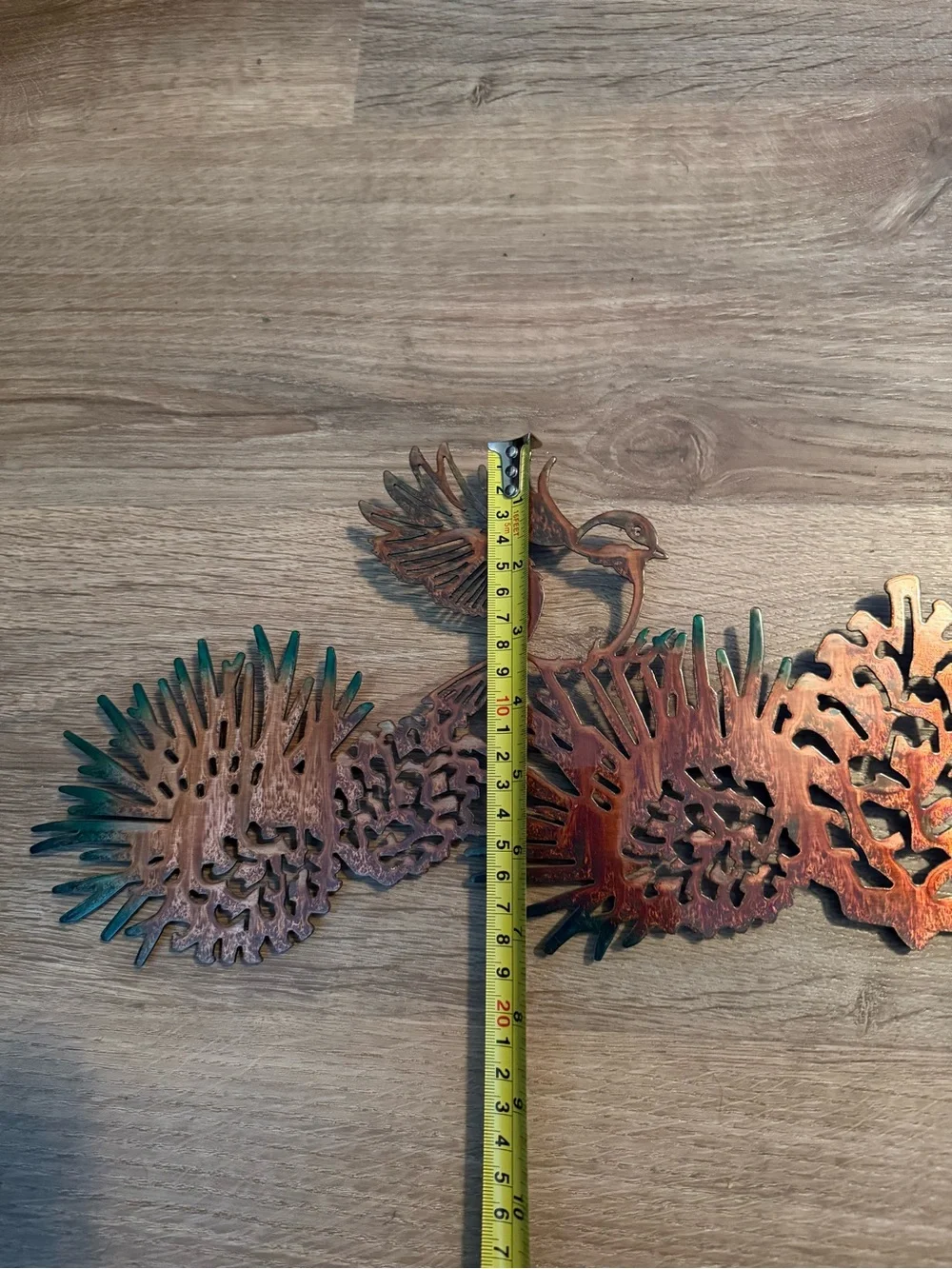 Copper-Tone Floral and Bird Garland Wall Accent - Home Holiday